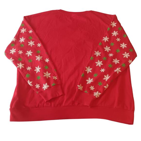 Tom and Jerry Light up Ugly Christmas pullover Sweater Red Graphic Print M/L - Picture 2 of 9